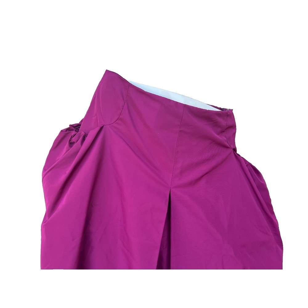Miu Miu A-Line Skirt Reddish-Purple Acetate Blend Gather Hip Pockets SZ 38/M - Picture 6 of 14